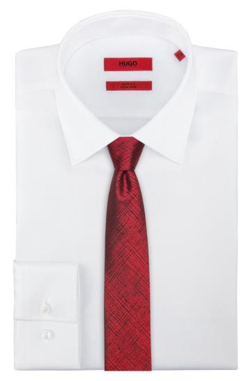 Krawaty HUGO Silk Jacquard Głęboka Różowe Męskie (Pl79468)